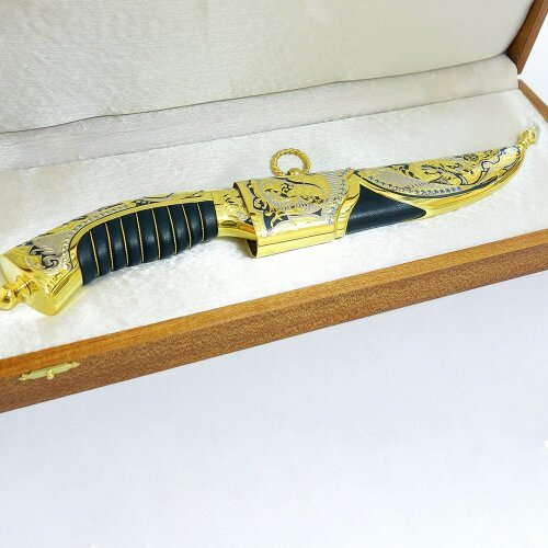 Подарочный нож «Капитан» с позолоченным клинком