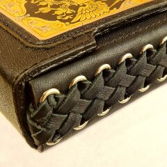 Карманная сигаретница «Герб России» из натуральной кожи для пачки сигарет