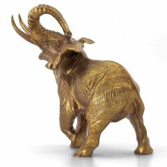 Бронзовая статуэтка «Слон с поднятым хоботом»