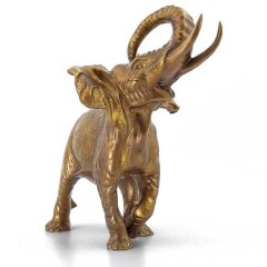 Бронзовая статуэтка «Слон с поднятым хоботом»