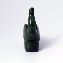 Миниатюрная фигурка «Слон» из зелёного нефрита