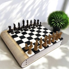 Шахматы деревянные «Гамбит» с фигурами в ларце