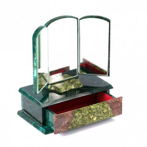 Подарочная шкатулка из змеевика «Трюмо» для украшений