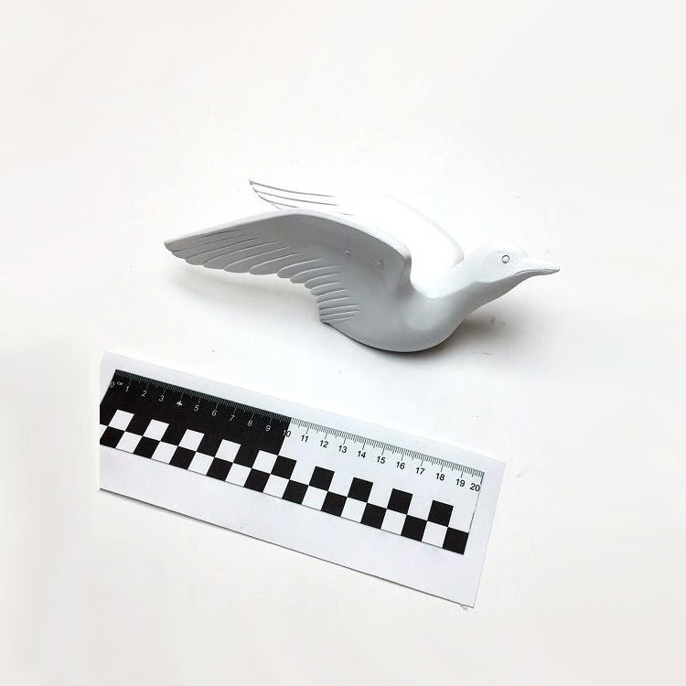 Белая фигурка для декора стен «Чайка» 3D (№1)