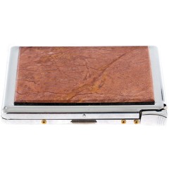 Сигаретница карманная на 10 сигарет «Яшма» с зажигалкой в подарок парню