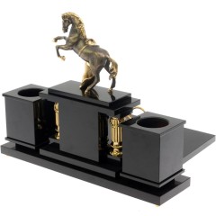 Настольный набор из яшмы «Конь с попоной» в подарок руководителю