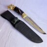 Коллекционный нож «Медведь» с позолоченным клинком из булатной стали