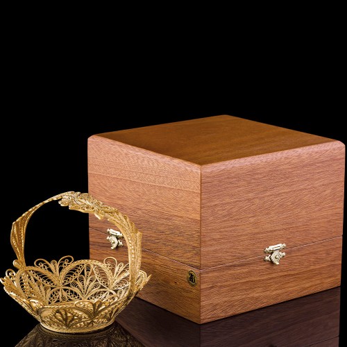 Конфетница «Золотая корзина» — украсьте пасхальный набор к праздничному столу