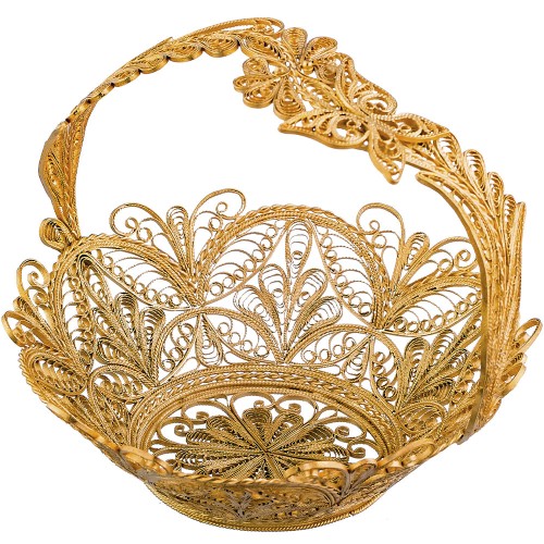 Конфетница «Золотая корзина» — украсьте пасхальный набор к праздничному столу