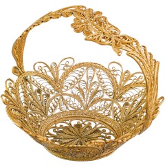 Конфетница «Золотая корзина» — украсьте пасхальный набор к праздничному столу