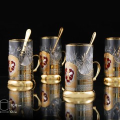 Чайный набор подстаканников с логотипом «Герб» для корпоративных подарков