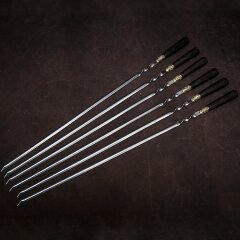 Оригинальные шампуры «Классика» с рукоятью из дерева ясень