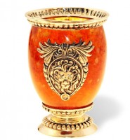 Подарочный стакан из янтаря «Лев» 