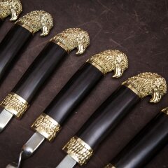 Подарочные шампуры «Ястреб» с художественным литьём