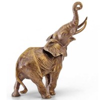 Бронзовая статуэтка «Слон с поднятой головой»
