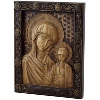 Резная икона «Казанская Божья матерь» (малая)
