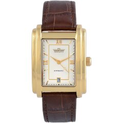 Наручные прямоугольные мужские часы «PREMIUMSTYLE» с позолотой