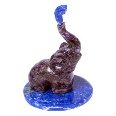 Сувенирная фигурка «Слоник» (чароит, лазурит)
