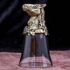 Подарочная стопка перевёртыш «Лошадь» из бронзы