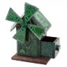 Декоративная шкатулка из змеевика «Мельница» для хранения драгоценностей