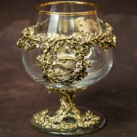 Подарочный бокал для коньяка «Орёл» с объёмной фигуркой