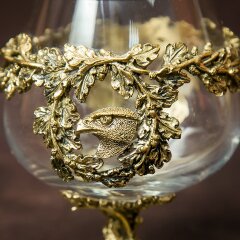 Подарочный бокал для коньяка «Орёл» с объёмной фигуркой