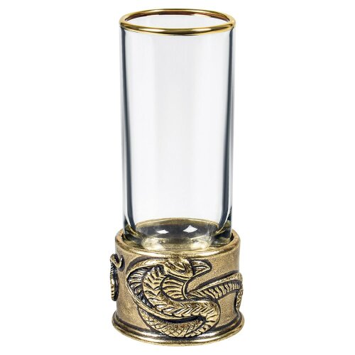 Набор из 12-ти стопок патрон «Змея» в футляре из массива дерева