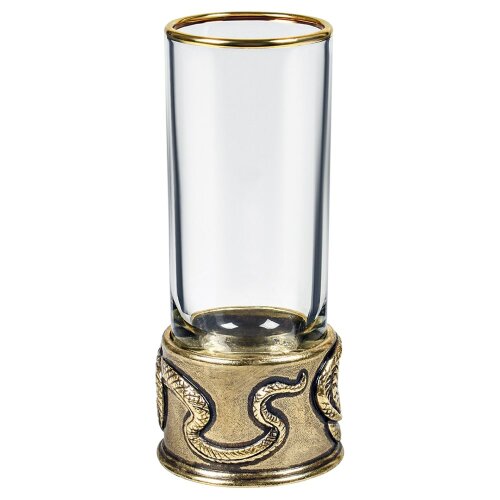 Набор из 12-ти стопок патрон «Змея» в футляре из массива дерева