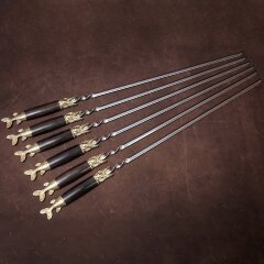 Подарочные шампуры «Щуки» с художественным литьём