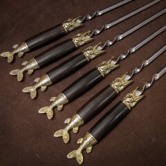 Подарочные шампуры «Щуки» с художественным литьём