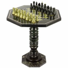Шахматный стол «Классика» (змеевик)