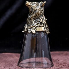 Подарочная стопка перевёртыш «Лиса» из бронзы