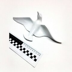 Белая фигурка для декора стен «Чайка» 3D (№3)