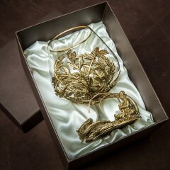 Подарочный бокал для коньяка «Рыбалка» с объёмной фигуркой