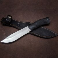 Цельнометаллический нож «Комбат» в кожаных ножнах