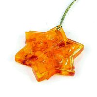 Ёлочная игрушка «Звезда» из янтаря для украшения Новогодней ёлки