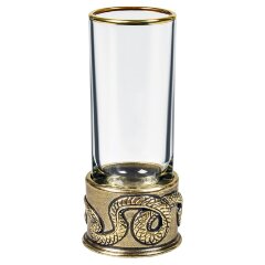 Праздничный набор из 6-ти стопок патрон «Змея» в футляре из массива дерева