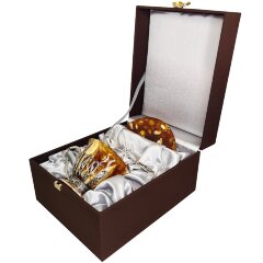 Чайная пара из янтаря «Севилья» в подарок женщине