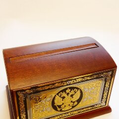 Настольная сигаретница «Герб Российской федерации» в подарок руководителю