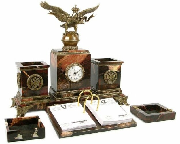 Настольный набор «Держава» (яшма)