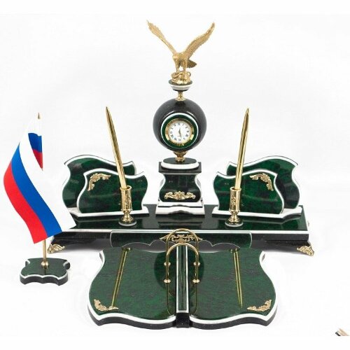 Настольный набор «Орел» (змеевик)