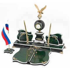 Настольный набор «Орел» (змеевик)