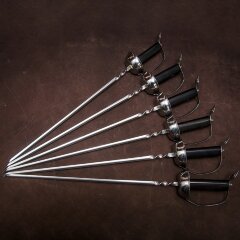 Оригинальные шампуры «Шпаги» с рукоятью из дерева ясень