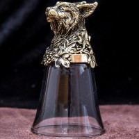 Подарочная стопка перевёртыш «Рысь» из бронзы