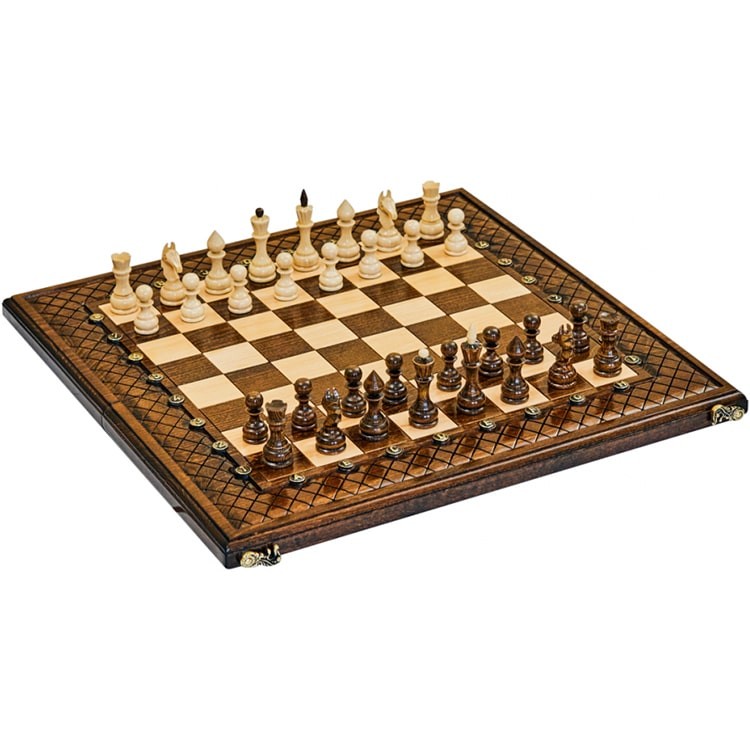 Резные шахматы «Эндшпиль» с нардами 60x60