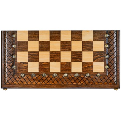 Резные шахматы «Эндшпиль» с нардами 60x60