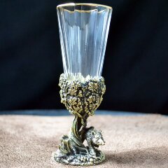 Подарочная рюмка лафитник «Кабан» из бронзы