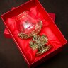 Подарочный бокал для коньяка «Герб России» с объёмной фигуркой