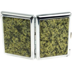 Портсигар карманный на 20 сигарет «Змеевик» с зажигалкой в подарок мужчине