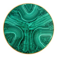 Журнальный столик «Малахит» из натурального камня для интерьера дома